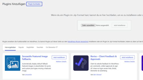 Auto Linker Plugin hochladen